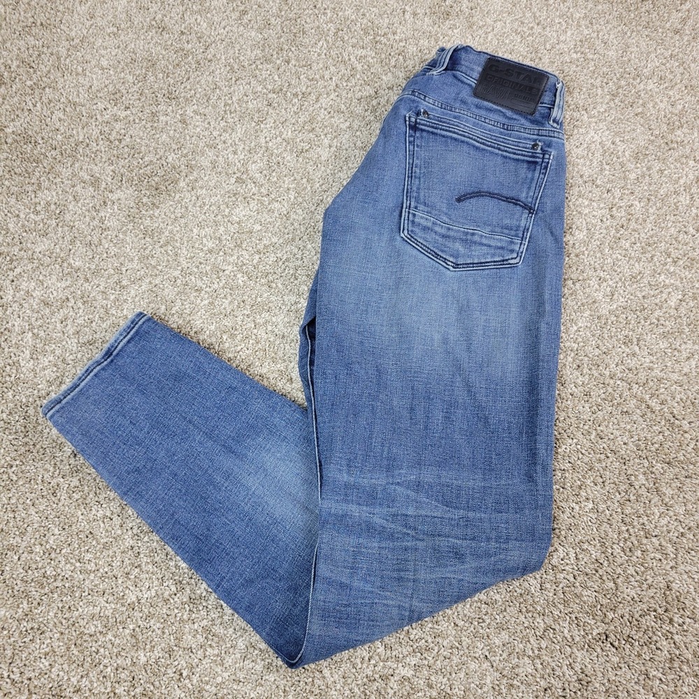 G Star Raw Lancet Skinny Mens 28x32 Blue Denim Stretch Jeans